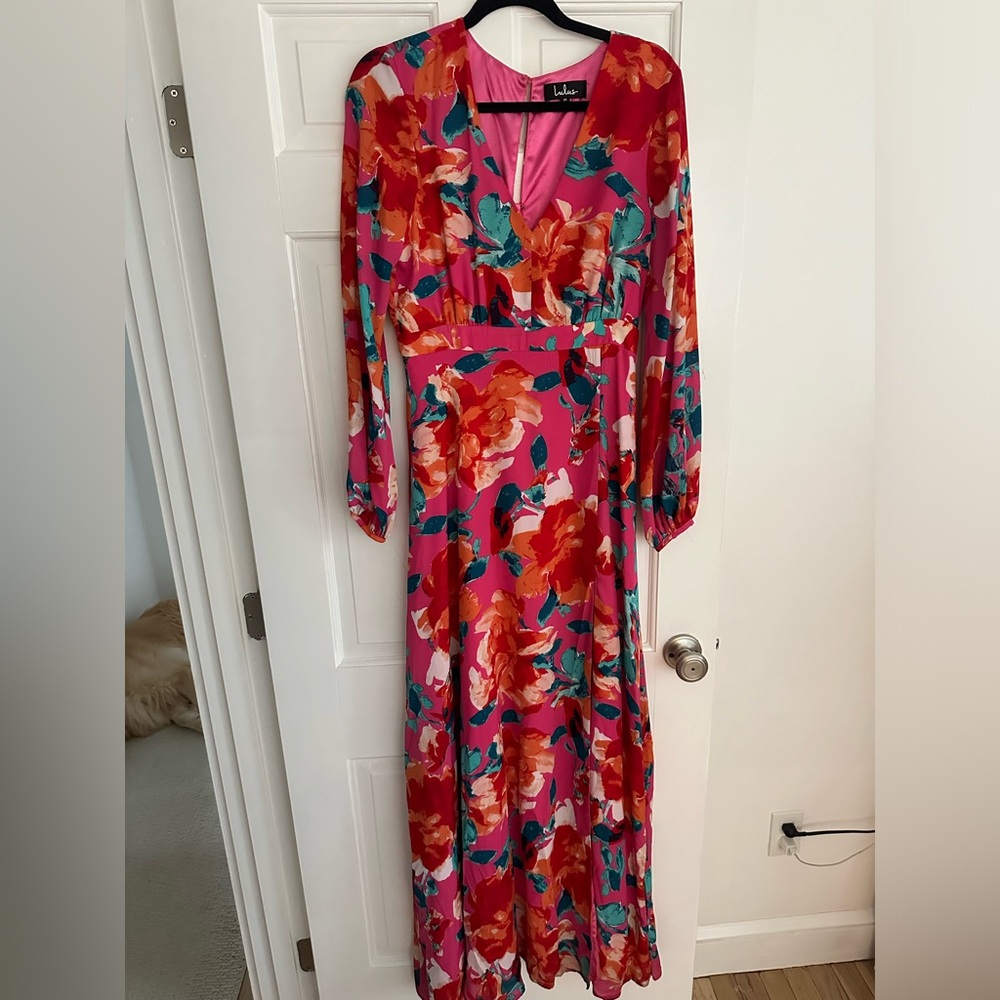 Red floral Lulu’s maxi dress
